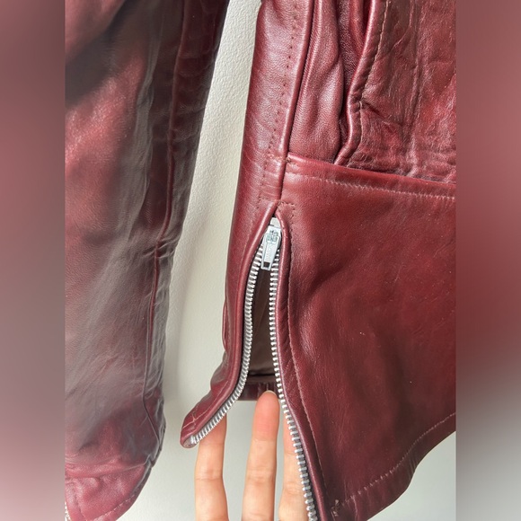 Oxblood vintage leather jacket - Picture 8 of 16